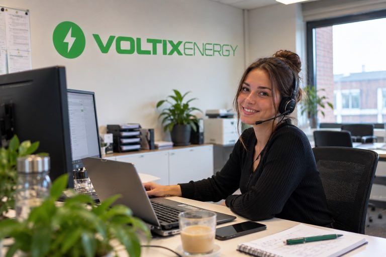 Medewerker van VoltixEnergy belt een klant terug